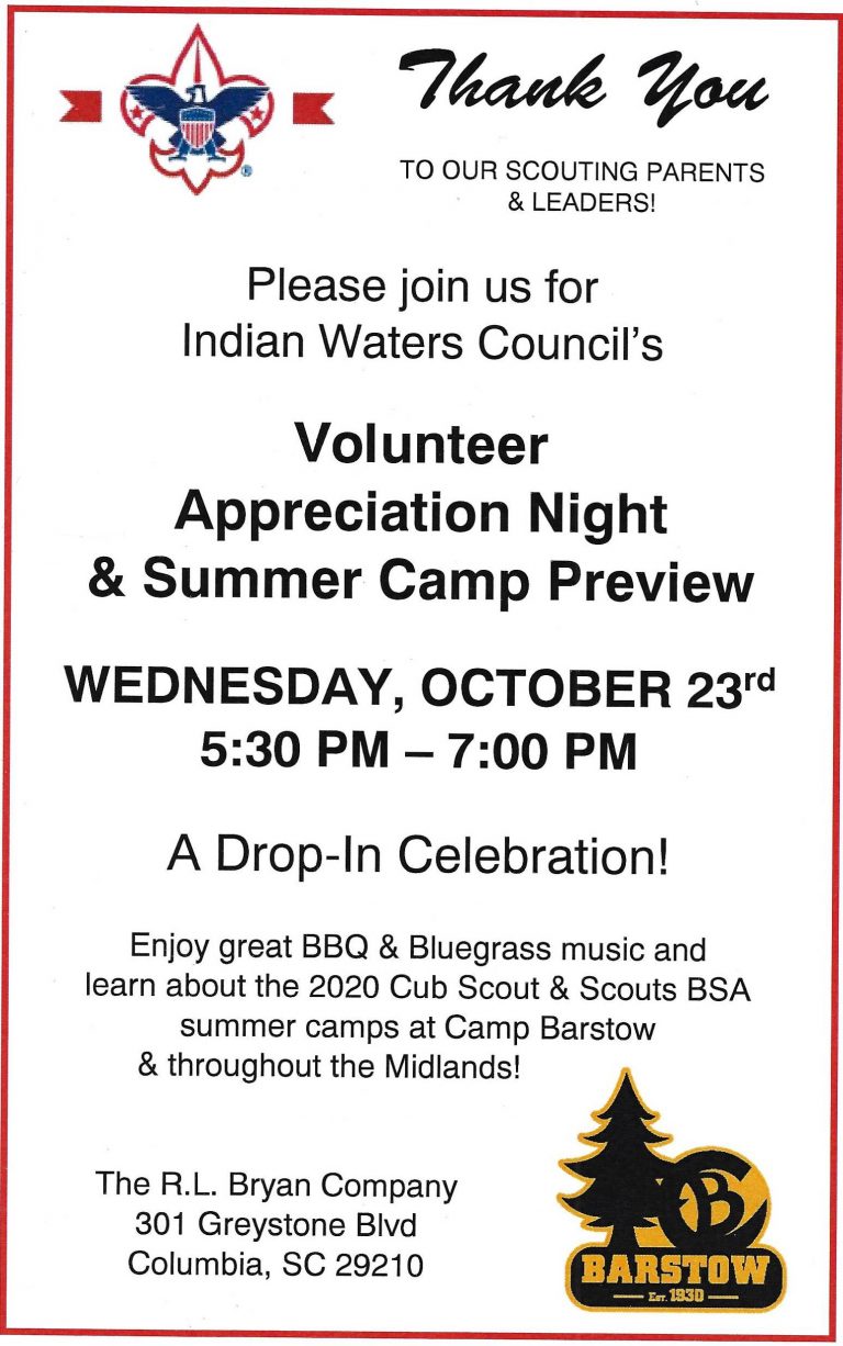 Volunteer Appreciation Night & Summer Camp Preview Camp Barstow