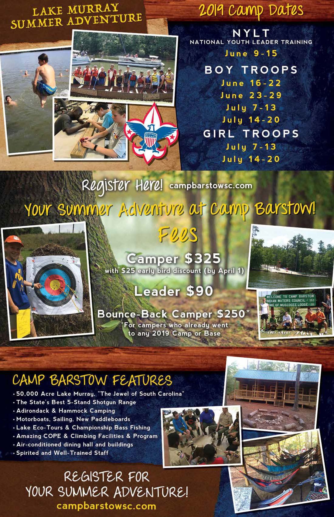 Your Summer Adventure on Lake Murray Camp Barstow